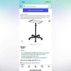 Brand new salon tray table